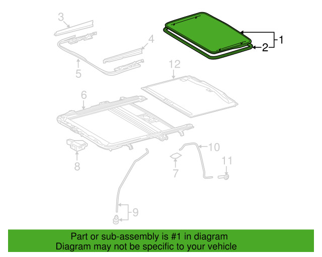NEW OEM 100% GENUINE Toyota Sunroof Glass-(63201-35100)  2010-2024 4Runner MIAMI