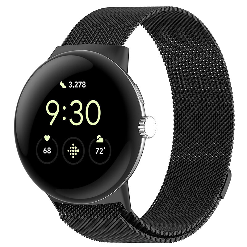 For Google Pixel Watch 4 41mm 45mm Milanese Magnetic Loop Watch Band Wrist Strap