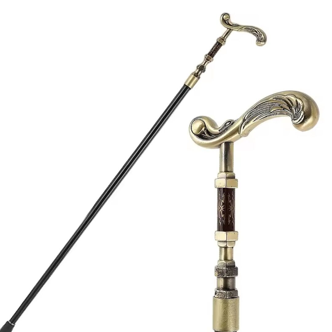 Golden Walking Stick,  Luxury Fashion Walking Cane for Men - 90 cm
