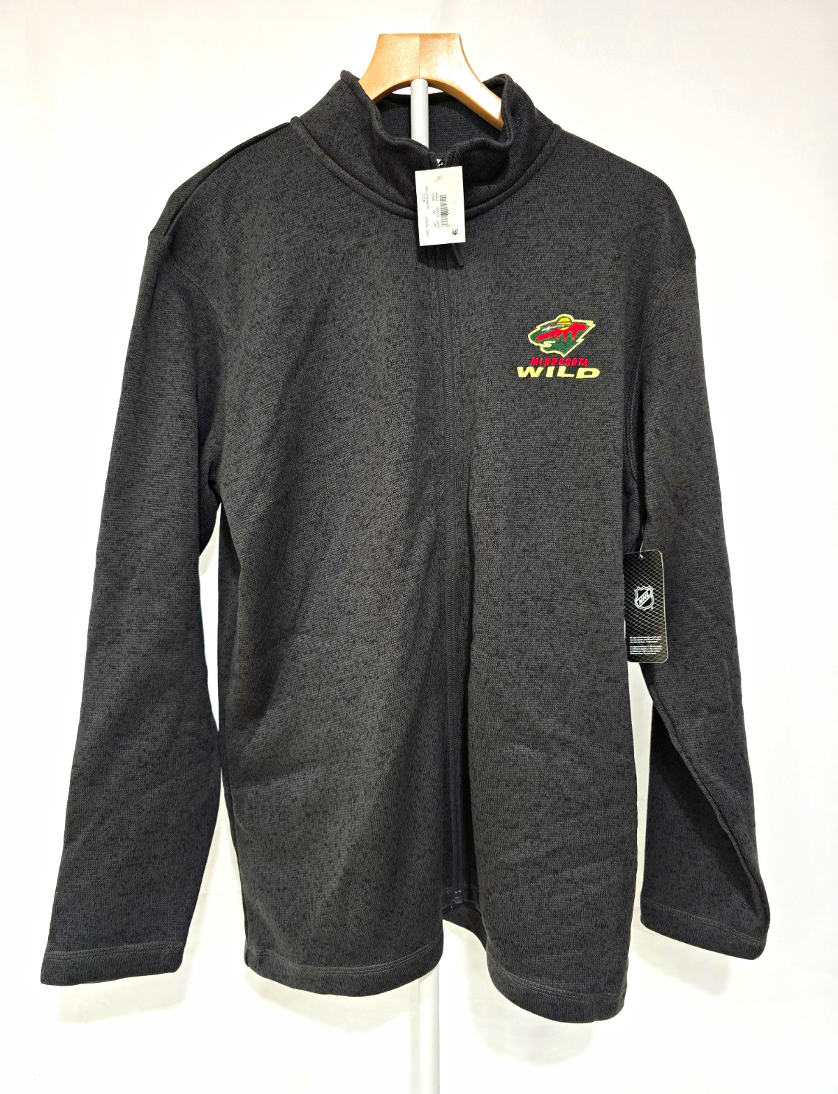 Minnesota Wild NHL Hockey Officially Licensed Gray Full-Zip Jacket, Size M Minnesota Wild NHL Hockey Officially Licensed Gray Full-Zip Jacket, Size M