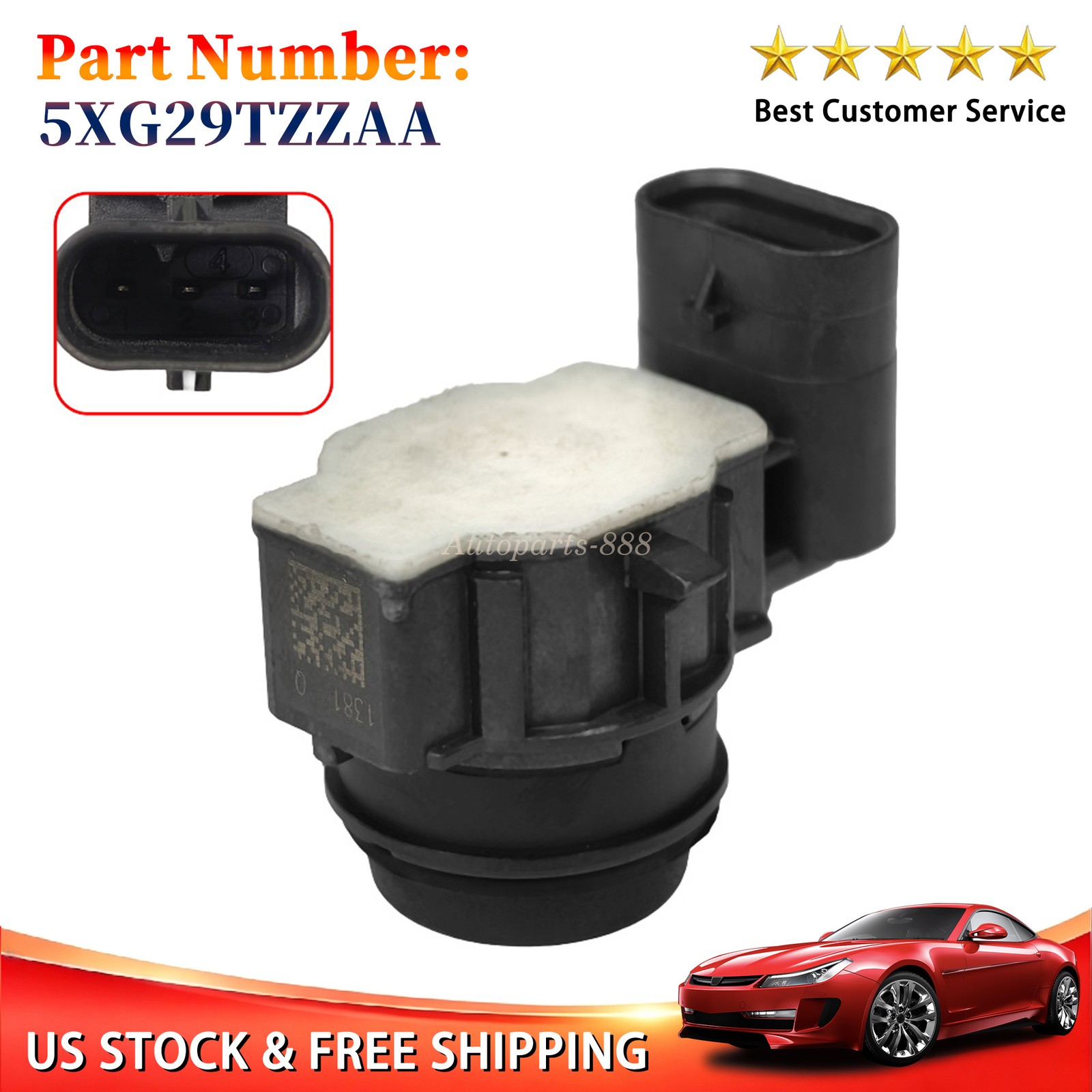 For 2017-2023 Chrysler Pacifica Jeep Cherokee Parking Aid Sensor 5XG29TZZAA