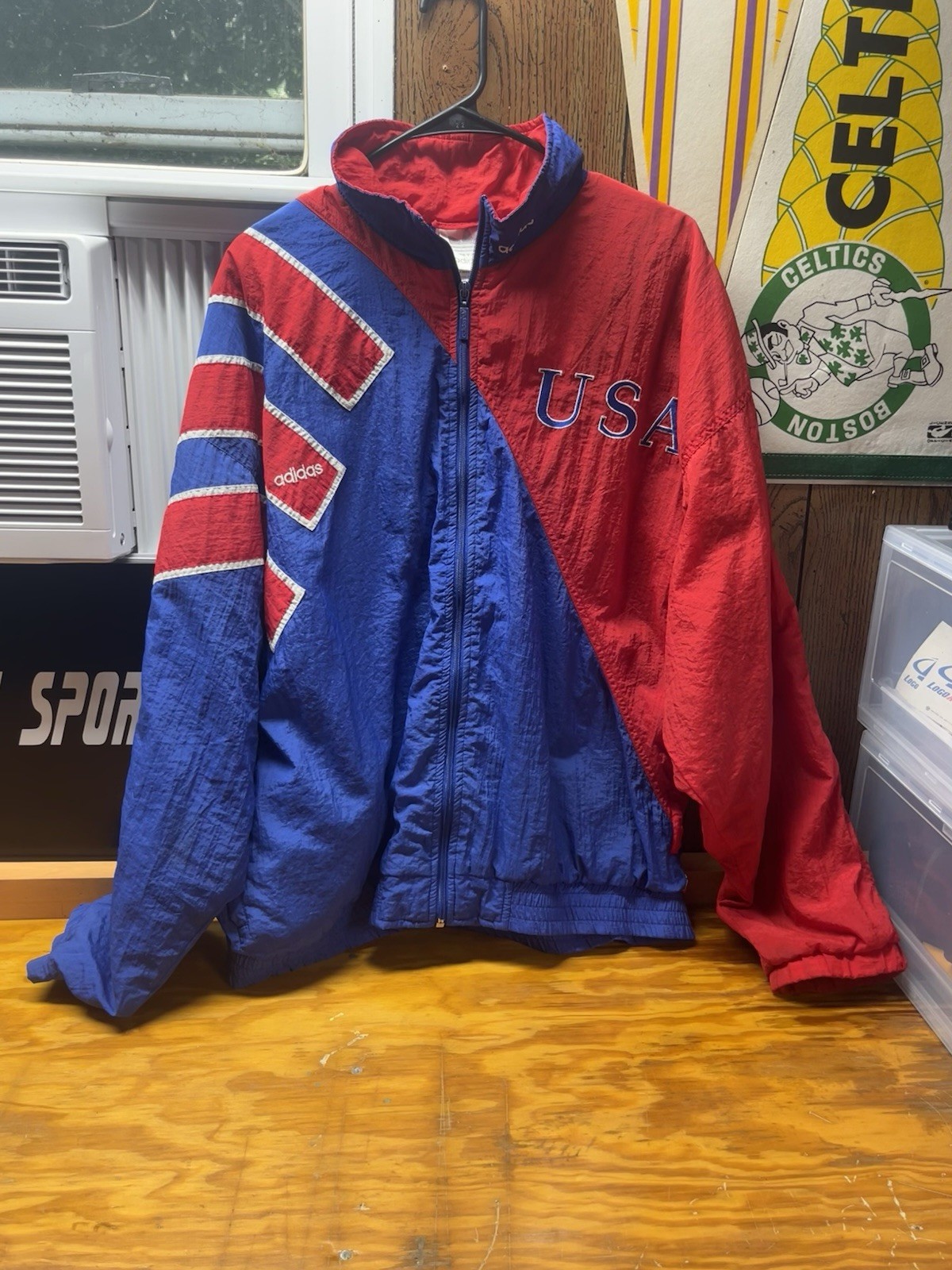USA Vintage 1992 Adidas Team USA Olympic Windbreaker Jacket Large