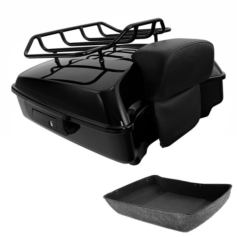 10.7'' Chopped Trunk Luggage Backrest Rack Fit For Harley Touring Road 2014-2026