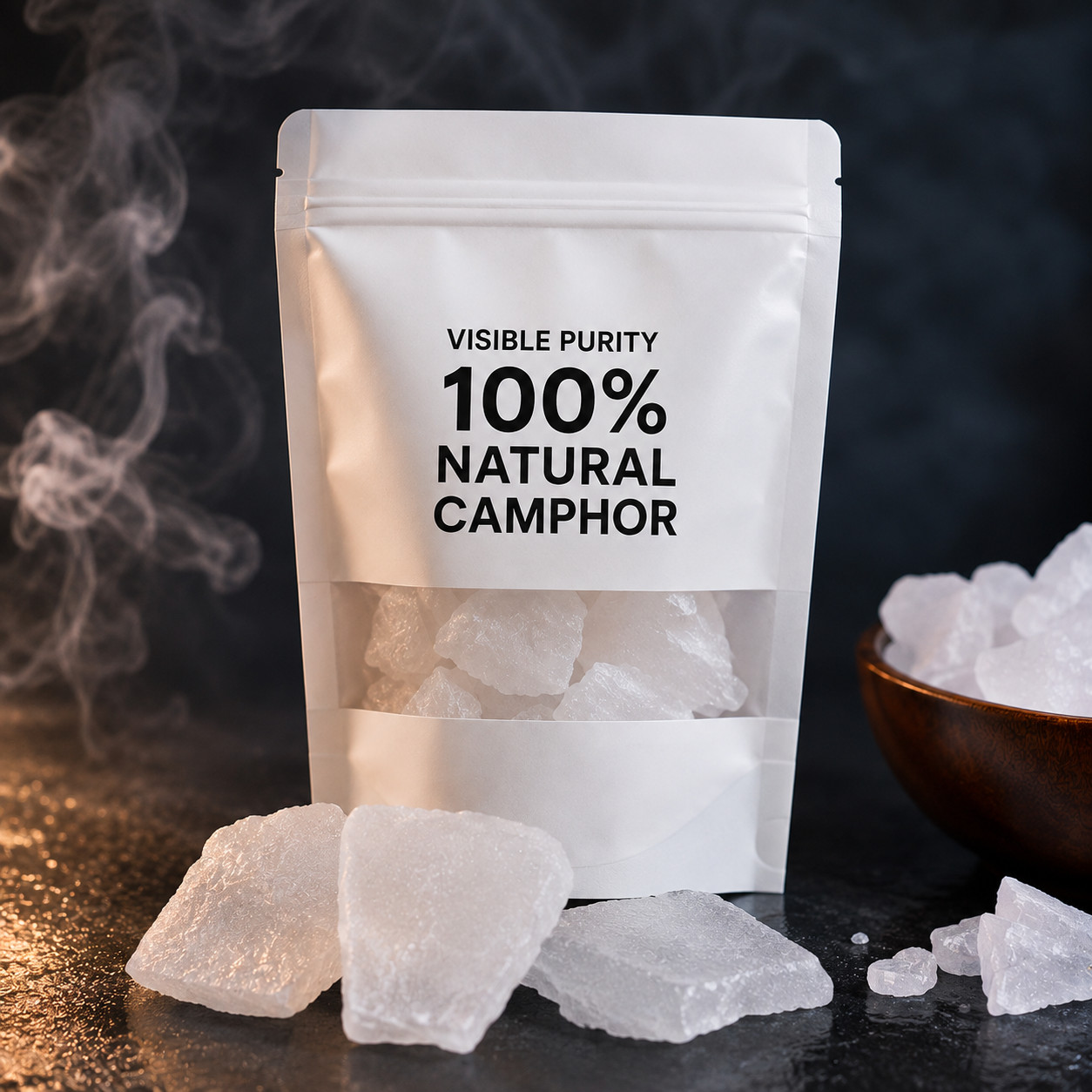 100% Pure Natural Camphor Crystal Bhimseni Kapoor | 1.8 oz, 3.5 oz, 8.8 oz