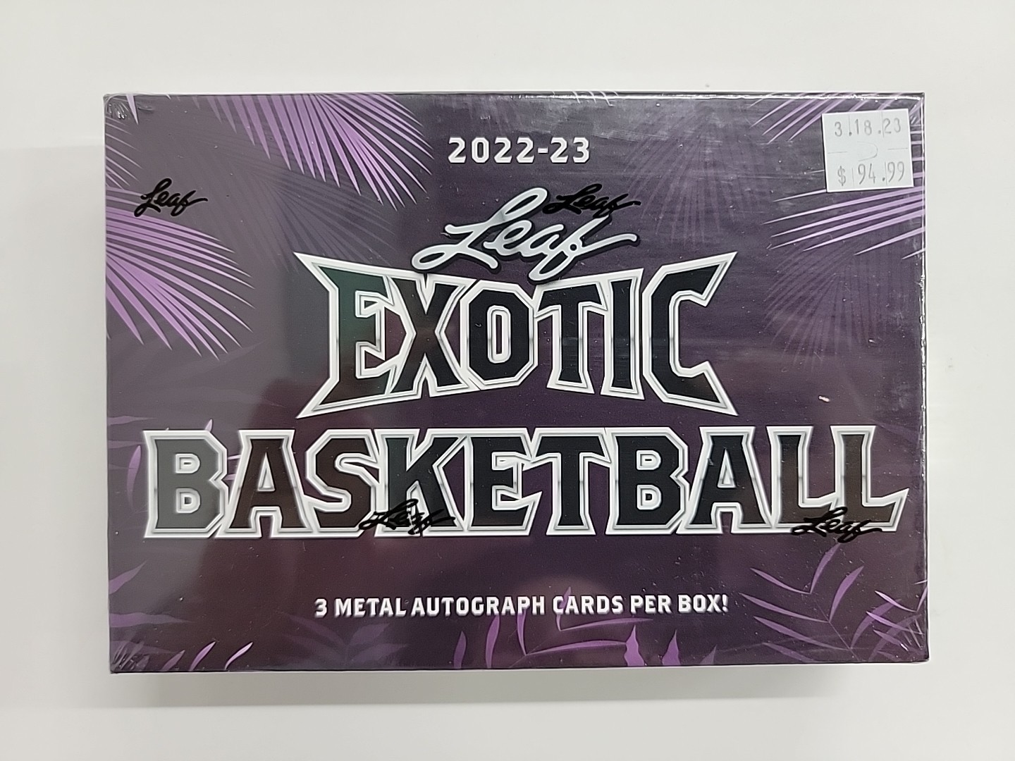 Leaf 2022-23 Exotic Basketball Hobby Box - 3 Metal Autograph Cards