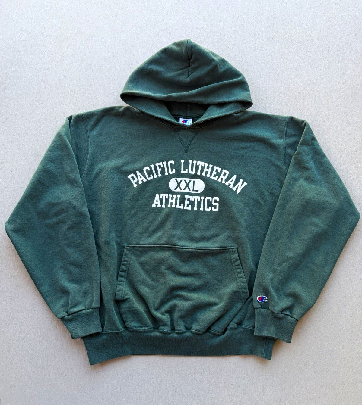 Vintage Champion Pacific Lutheran Athletics Green Hoodie Made in USA Size XXL Vintage Champion Pacific Lutheran Athletics Green Hoodie Made in USA Size XXL