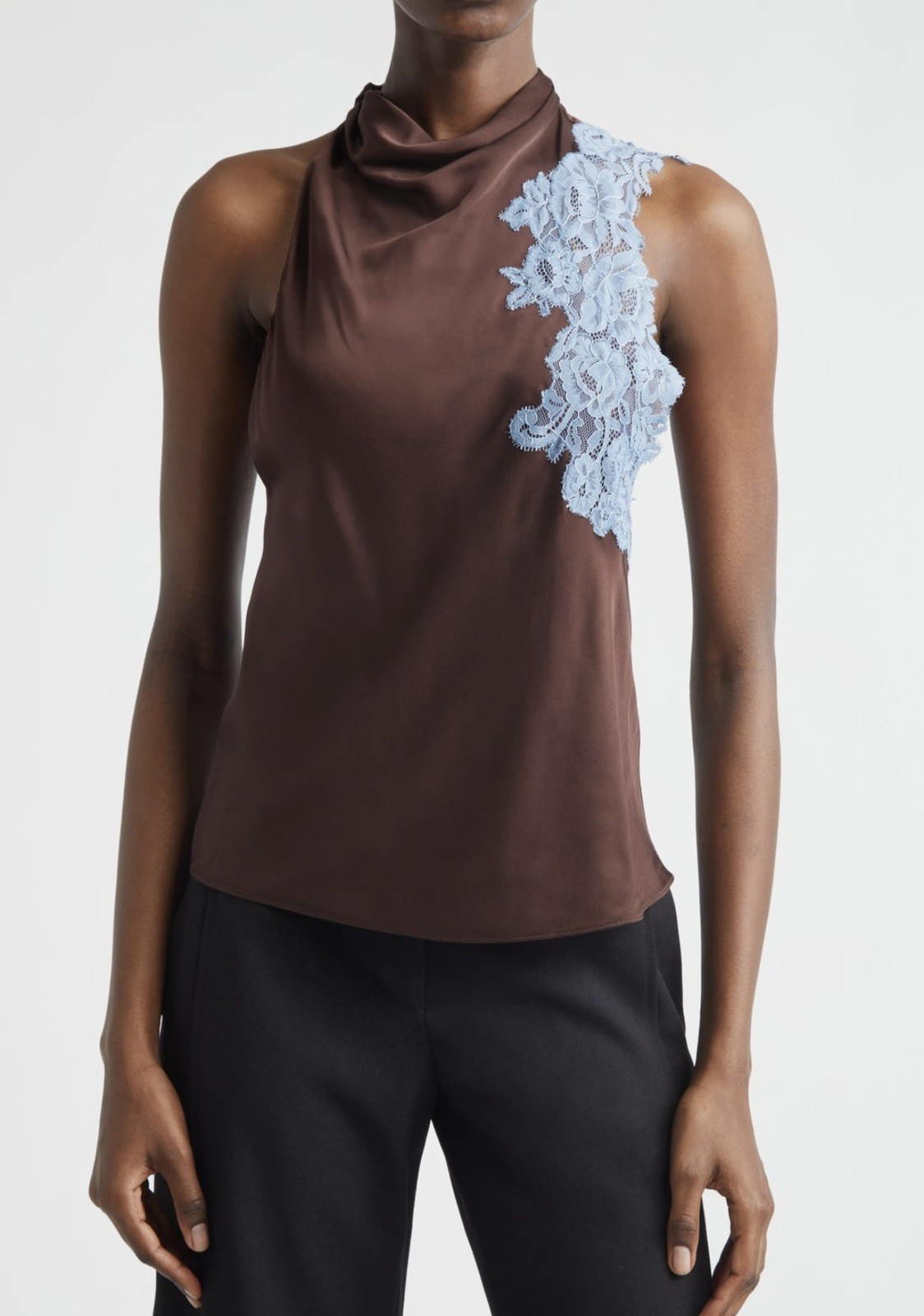 A.L.C. Rose Satin High Neck Top - NWT - Size 6