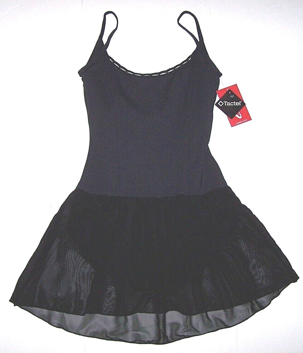 Capezio Princess Camisole Dress Leotard Bodysuit Costume TC0042W Black New Women