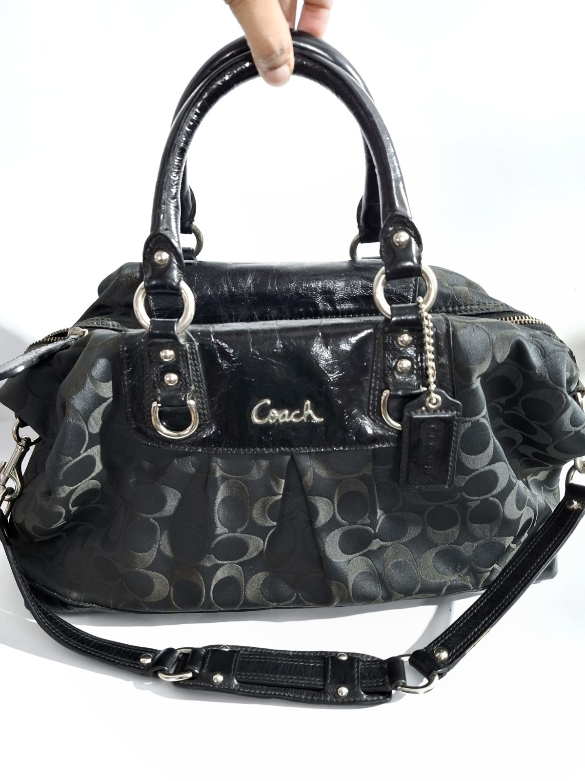 Coach Ashley Y2K Black Satchel Leather Shoulder Bag