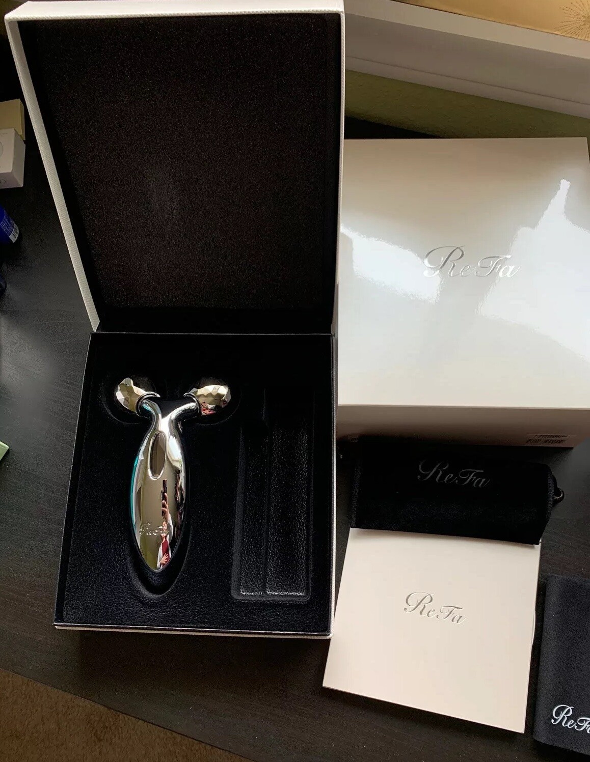 New ReFa CARAT Platinum Beauty Face Roller Japan Beauty Authentic