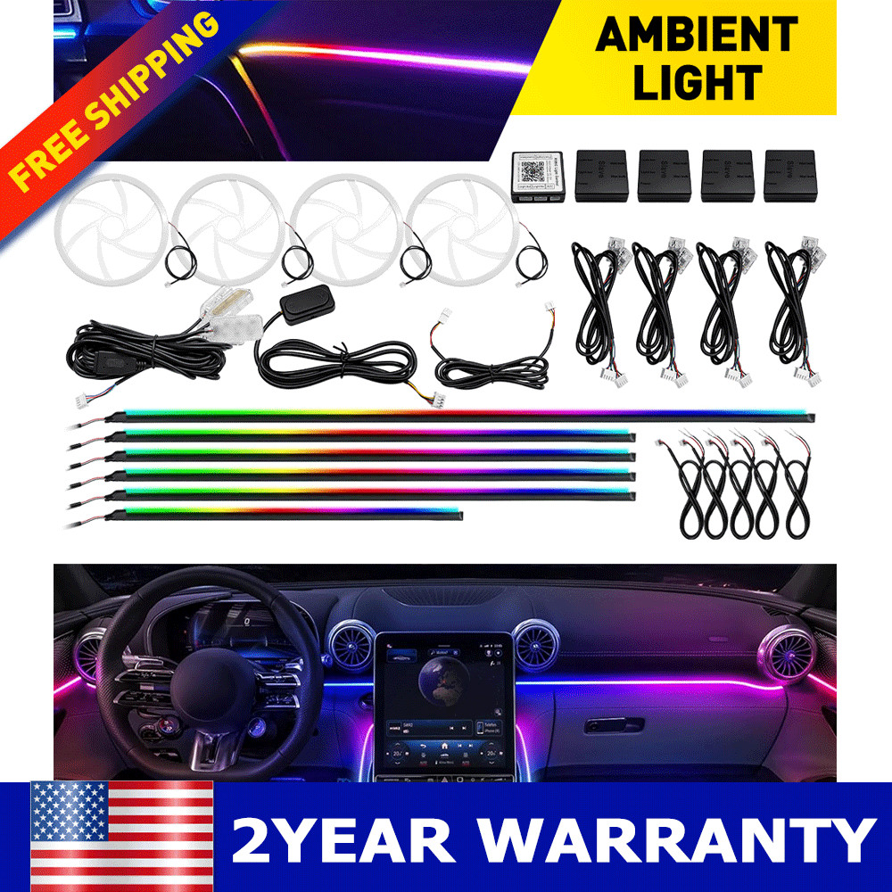 22 in1 Car Ambient Light 256 Color Symphony RGB Acrylic Guide Atmosphere Lights