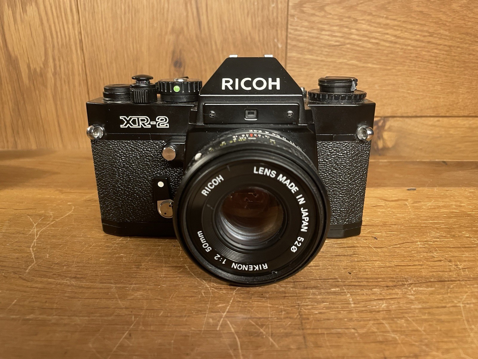 *Near Mint* Ricoh XR-2 Film Camera Rikenon 50mm F/2 Lens Pentax K PK Mount / JPN