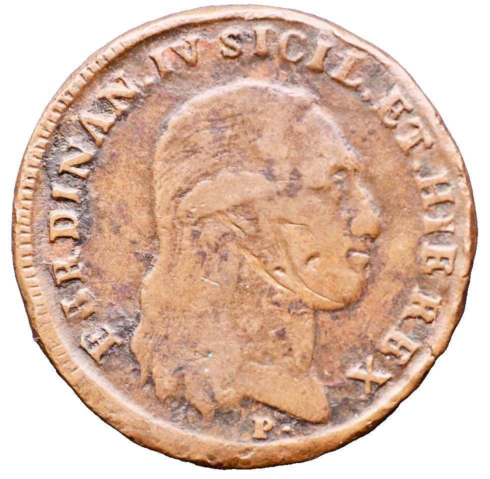 Italian States 6 Tornesi  1801 Kingdom of Naples Ferdinand lV KM# 229 09/26