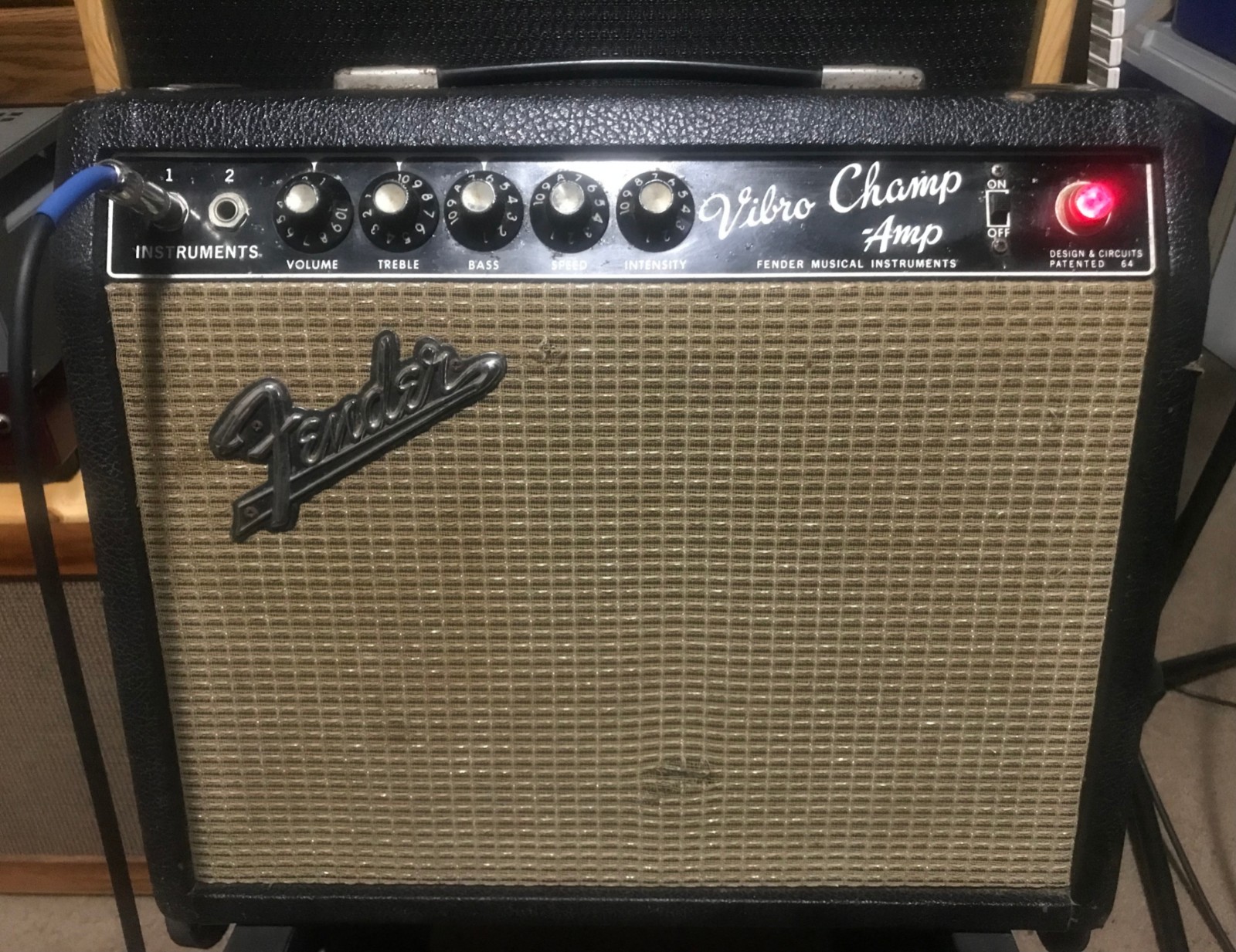 Rare 1966 'Blackface' Fender Vibro Champ Tube Amplifier