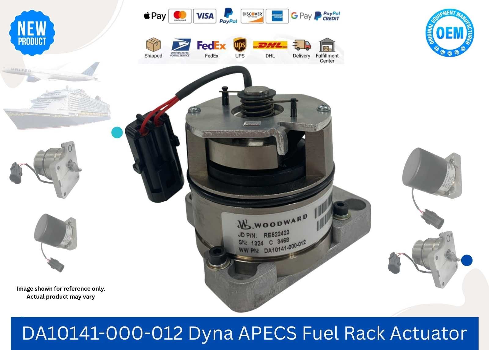 Brand New Woodward DA10141-000-012 Dyna APECS Fuel Rack Actuator (OEM Part)