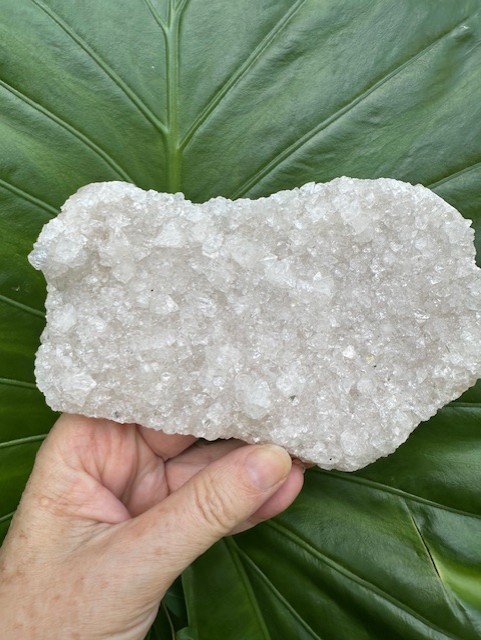 Pale Pink Apophyllite Flat Slab Raw Natural Indian Crystal Specimen 327g