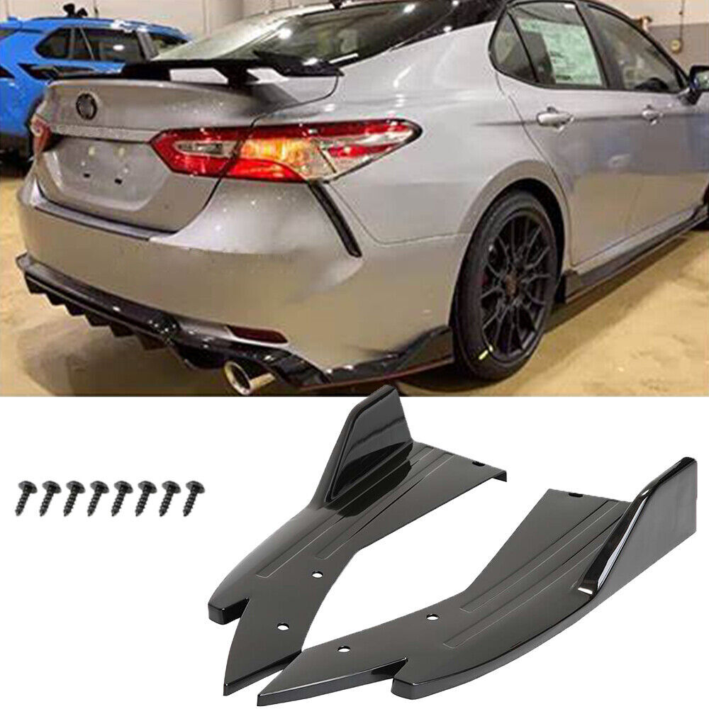 Gloss Black For Toyota Camry Rear Bumper Spoiler Splitter Lip Diffuser Body Kits