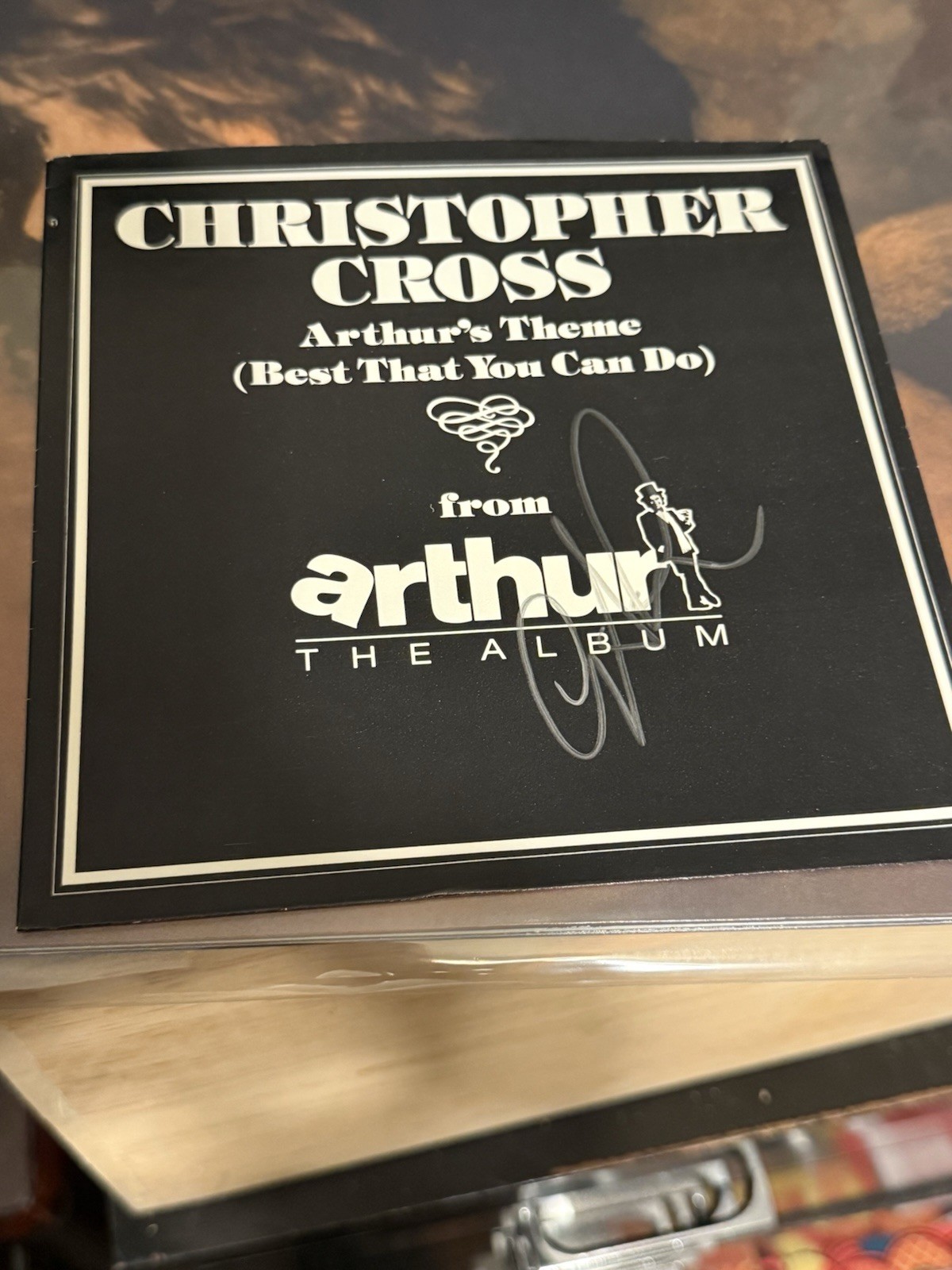 Christopher Cross Signed Autographed Arthur Theme 7 Vinyl Record In Person