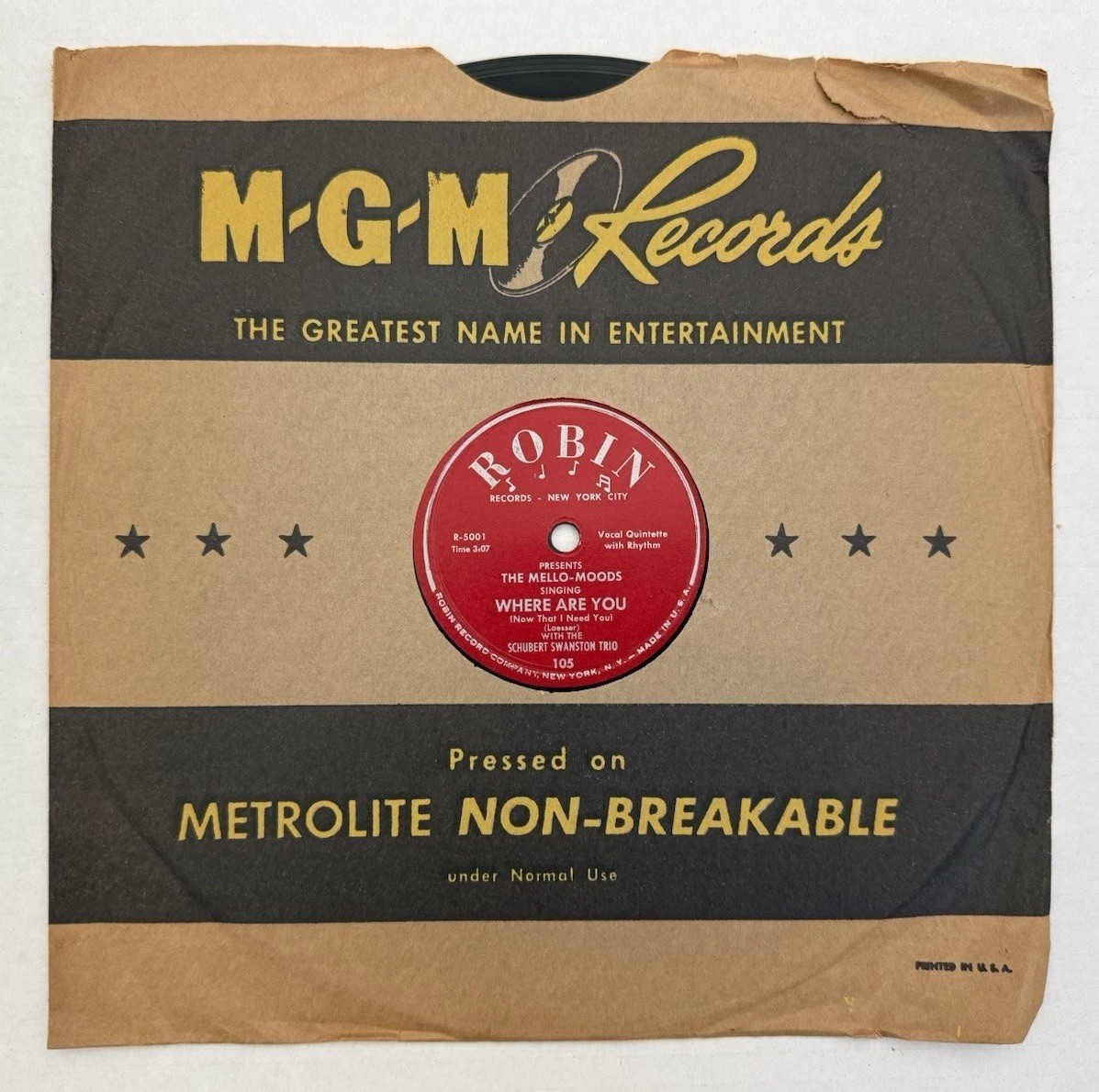 The Mellow Moods - 78 RPM (How Could You?) “VERY RARE” On Original (ROBIN) 🎶
