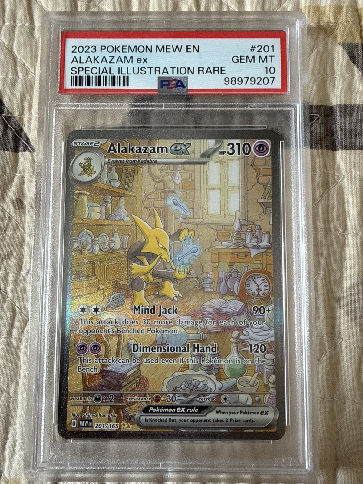 Alakazam 201/165 Special Illustration English Pokemon Card 2023 | PSA 10