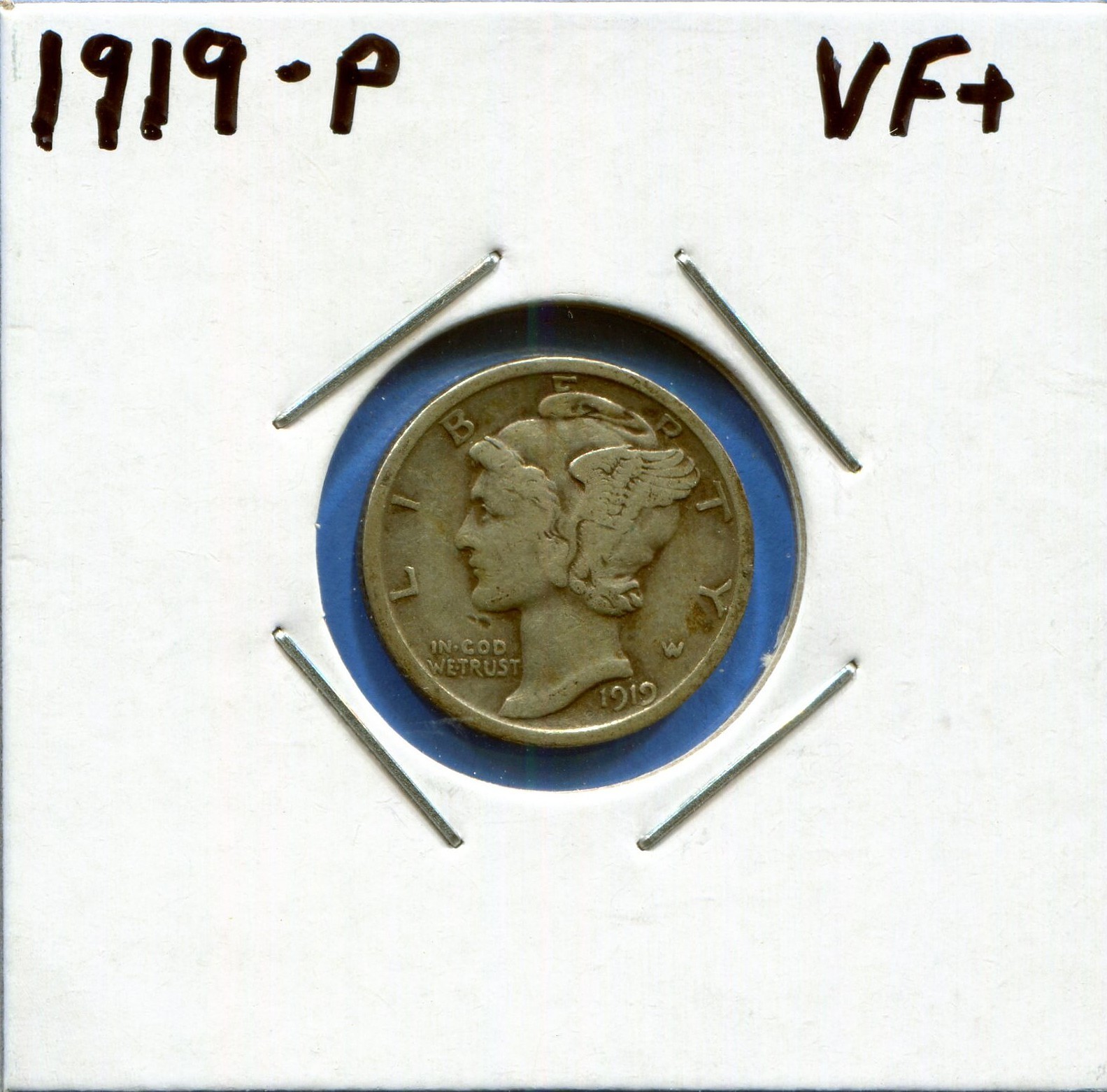 W@W 1919-p Mercury Dime ( Nice Coin ) VF+ W@W 1919-p Mercury Dime ( Nice Coin ) VF+