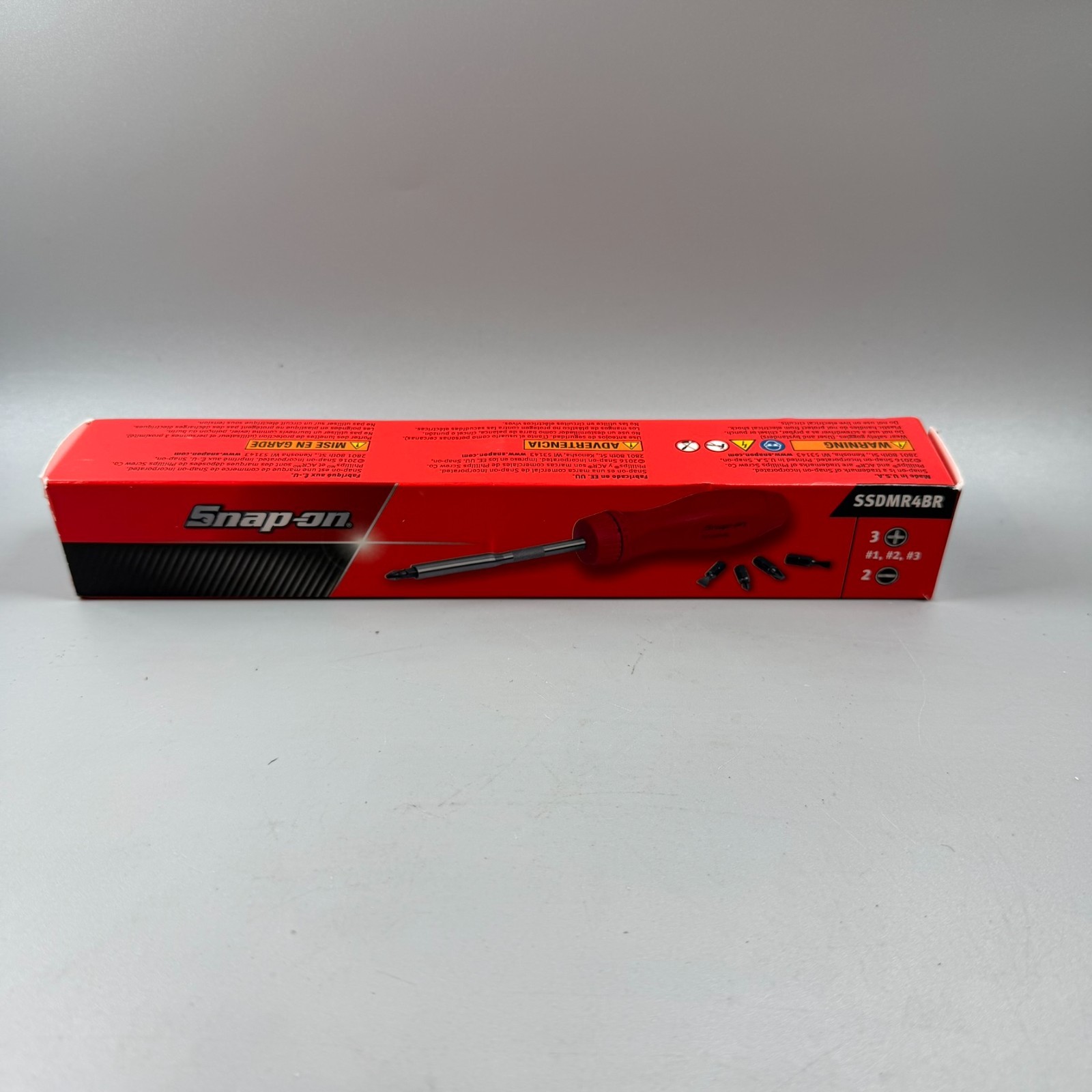 Snap-on Tools Ratcheting Screwdriver SSDMR4B RED Hard Handle USA BRAND NEW