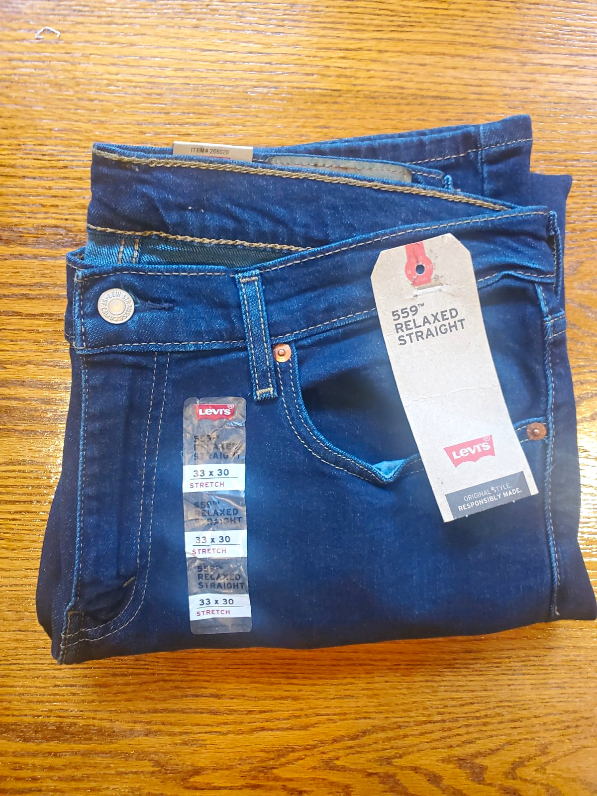 Levi\'s Men\'s Relaxed Straight Stretch Denim Jeans Dark Wash Lexicon Blue New