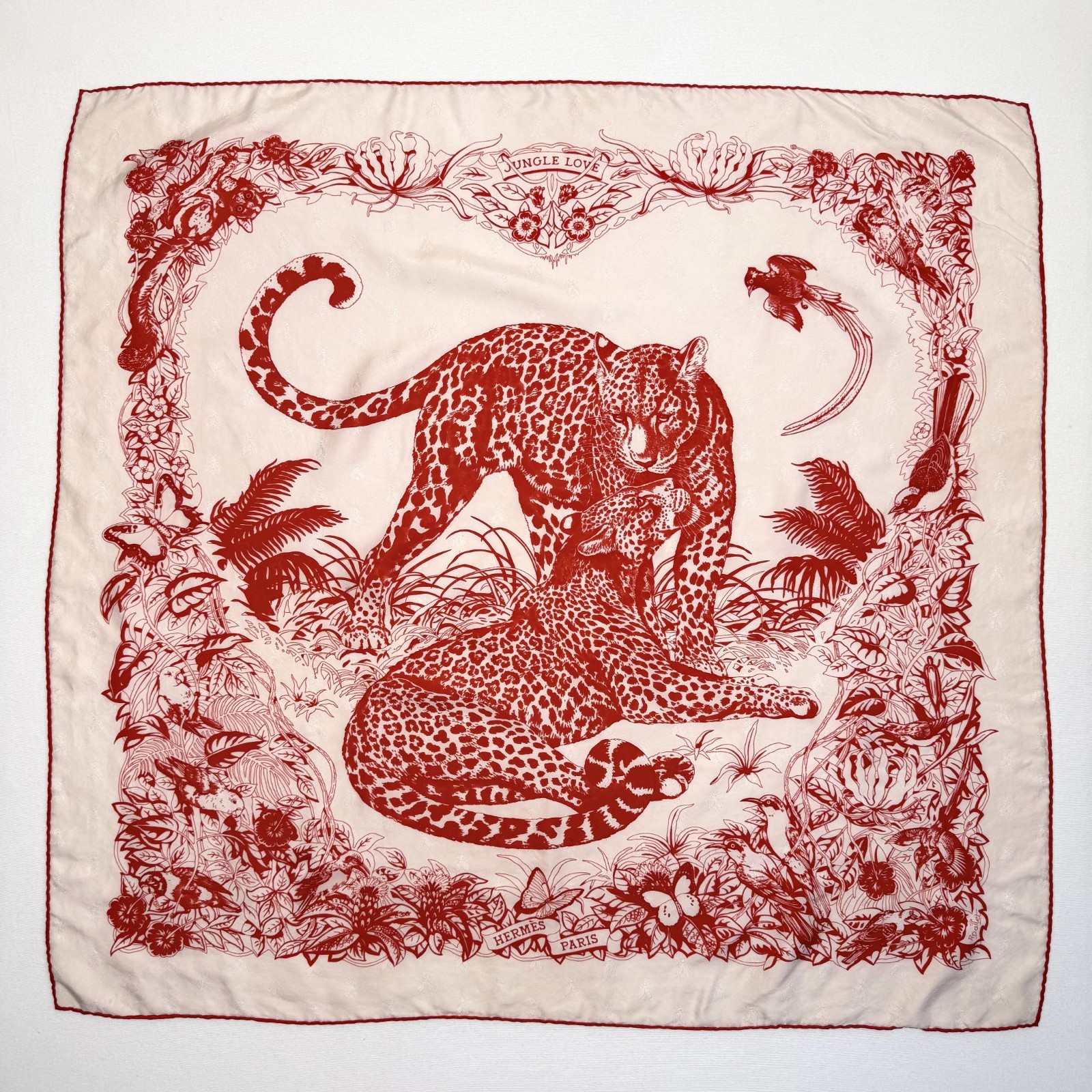 Hermes Scarf Jungle Love Carre 90 Bee Jacquard Silk 35\
