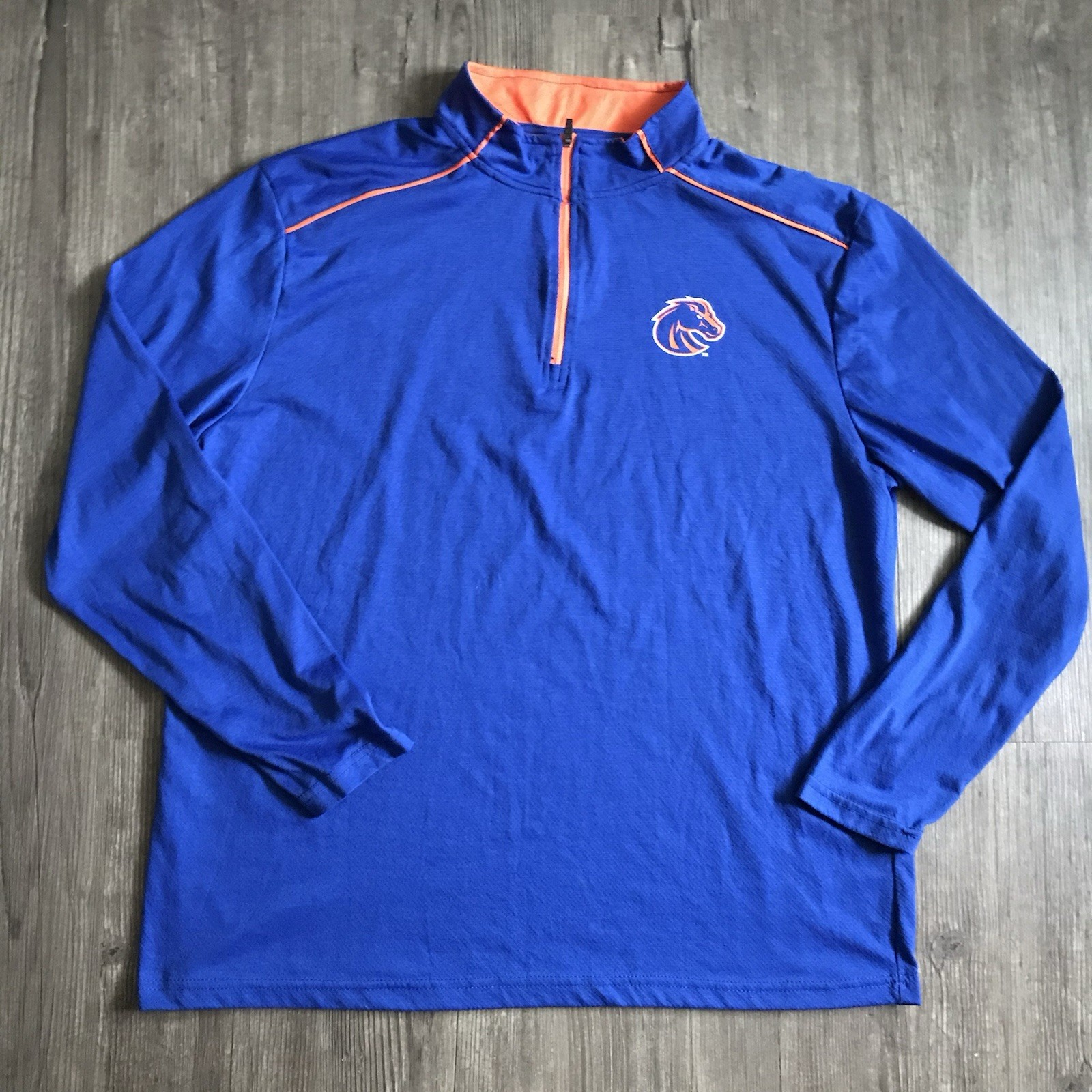 Boise State Broncos 1/4 Zip Pullover Shirt Mens XL Colosseum Athletics Blue NCAA Boise State Broncos 1/4 Zip Pullover Shirt Mens XL Colosseum Athletics Blue NCAA