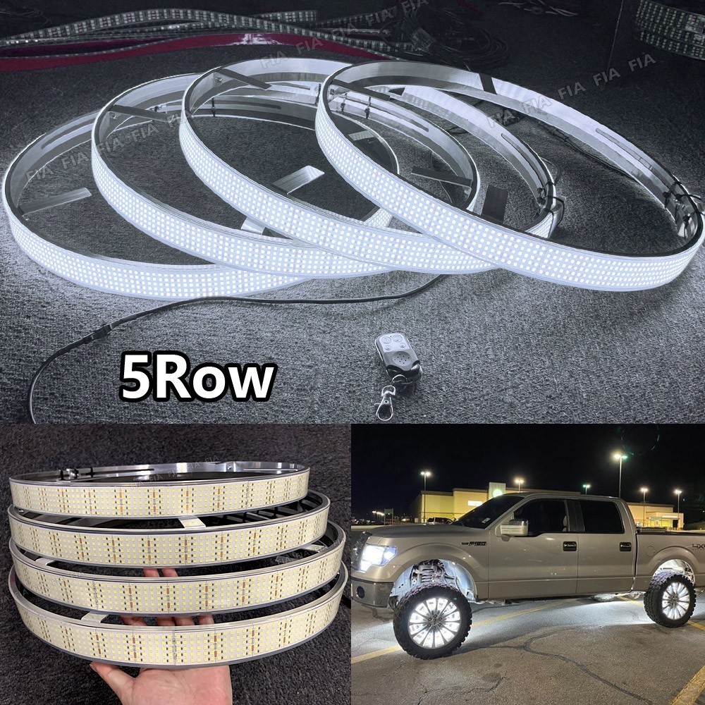 5 Row 17.5'' White High-density LED Truck Wheel Ring Lights Tire Light Brightest 5 Row 17.5'' White High-density LED Truck Wheel Ring Lights Tire Light Brightest