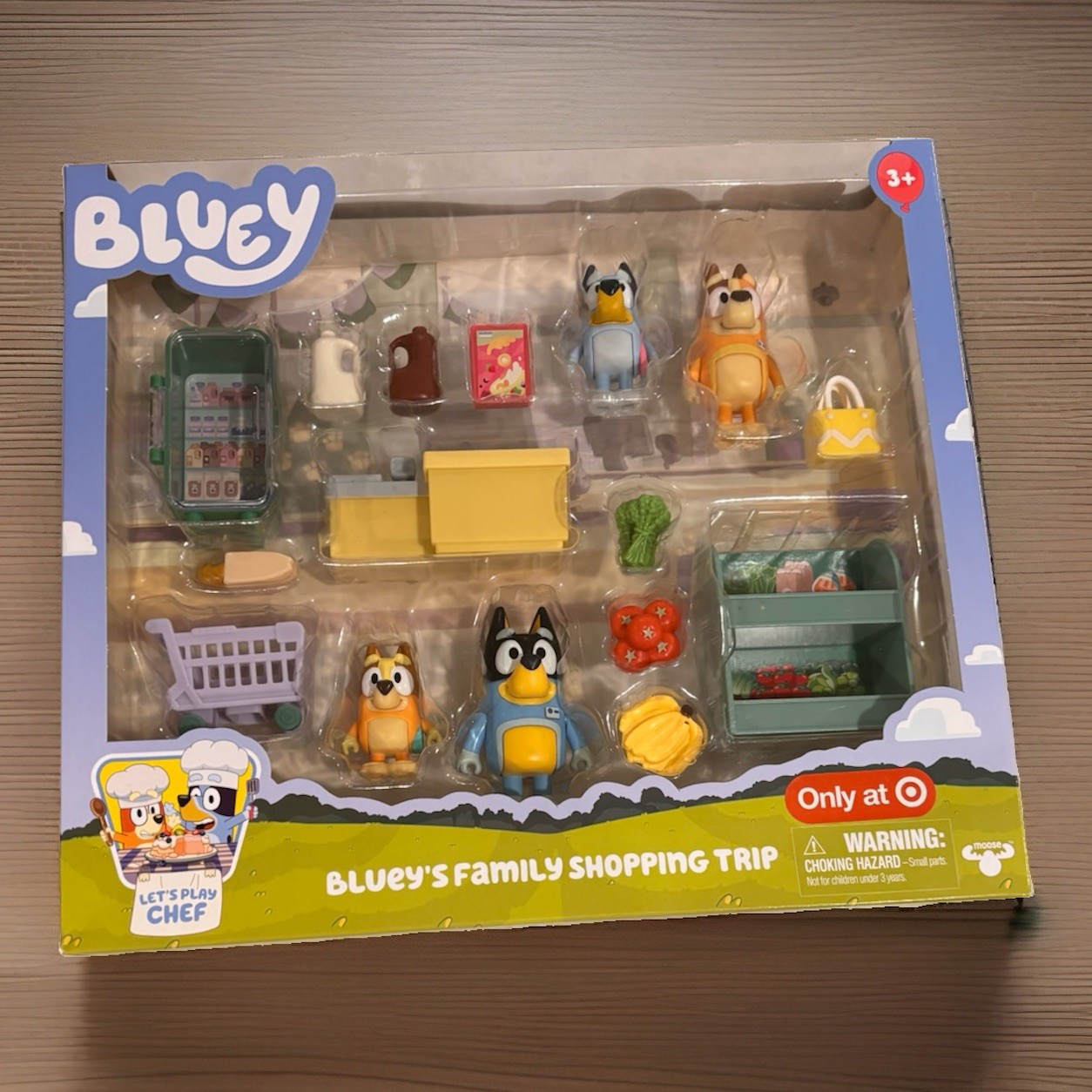 Bluey’s Family Shopping Trip, Let’s Play Chef Set, Brand New