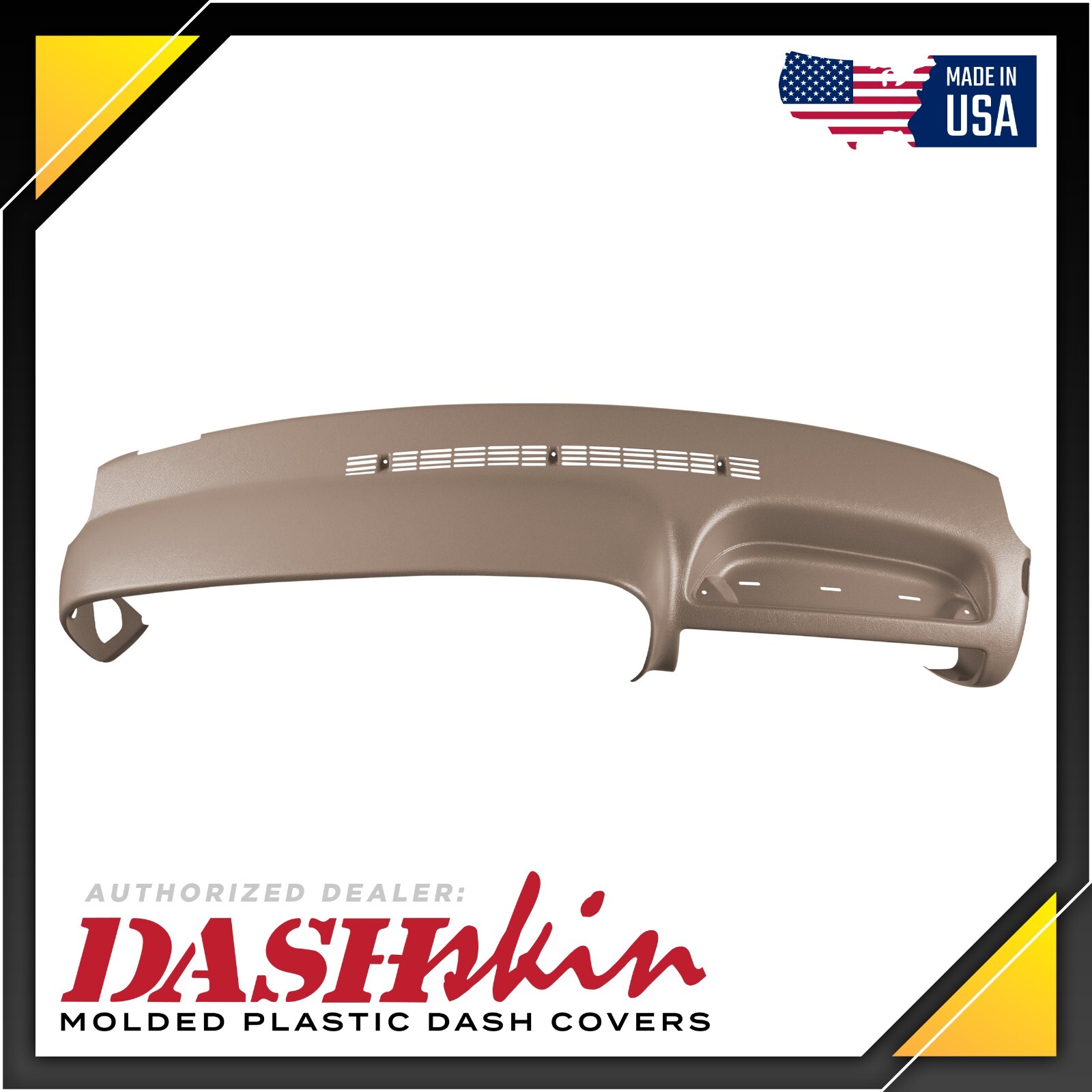 DashSkin Molded Dash Cover Cap for 95-96 C1500 K1500 Silverado Sierra in Oak Tan