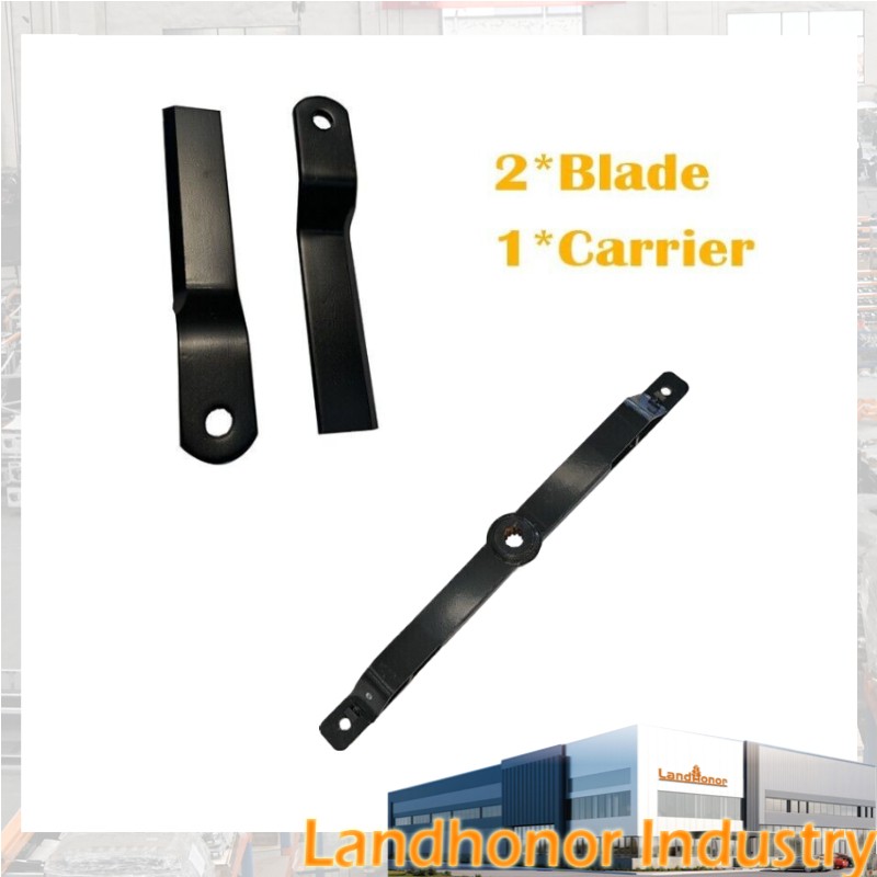 Landhonor 1 Set Skid Steer Brush Cutter Cutting Blades & Carrier For BC-13-72W 
