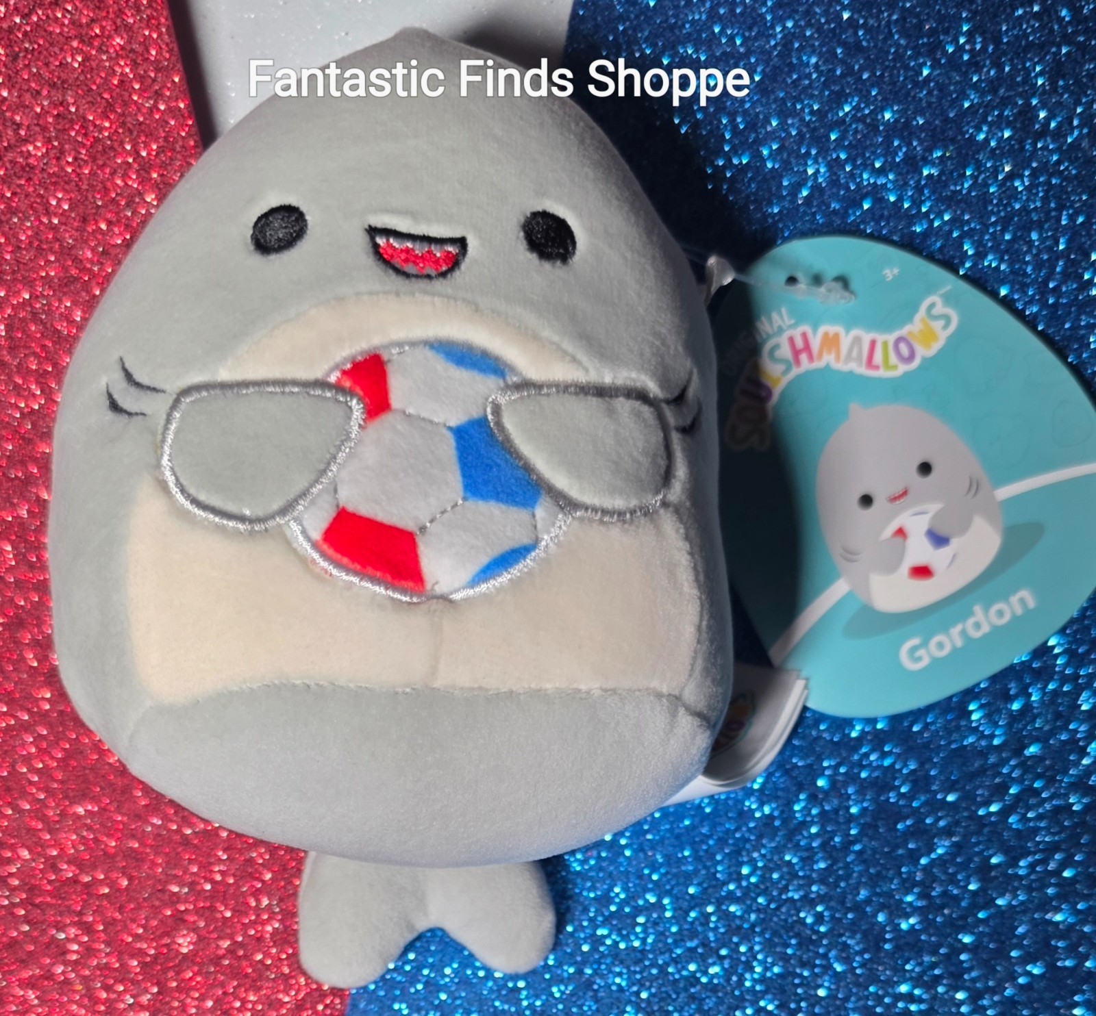 Squishmallows Gordon the Shark Soccer Ball 4\