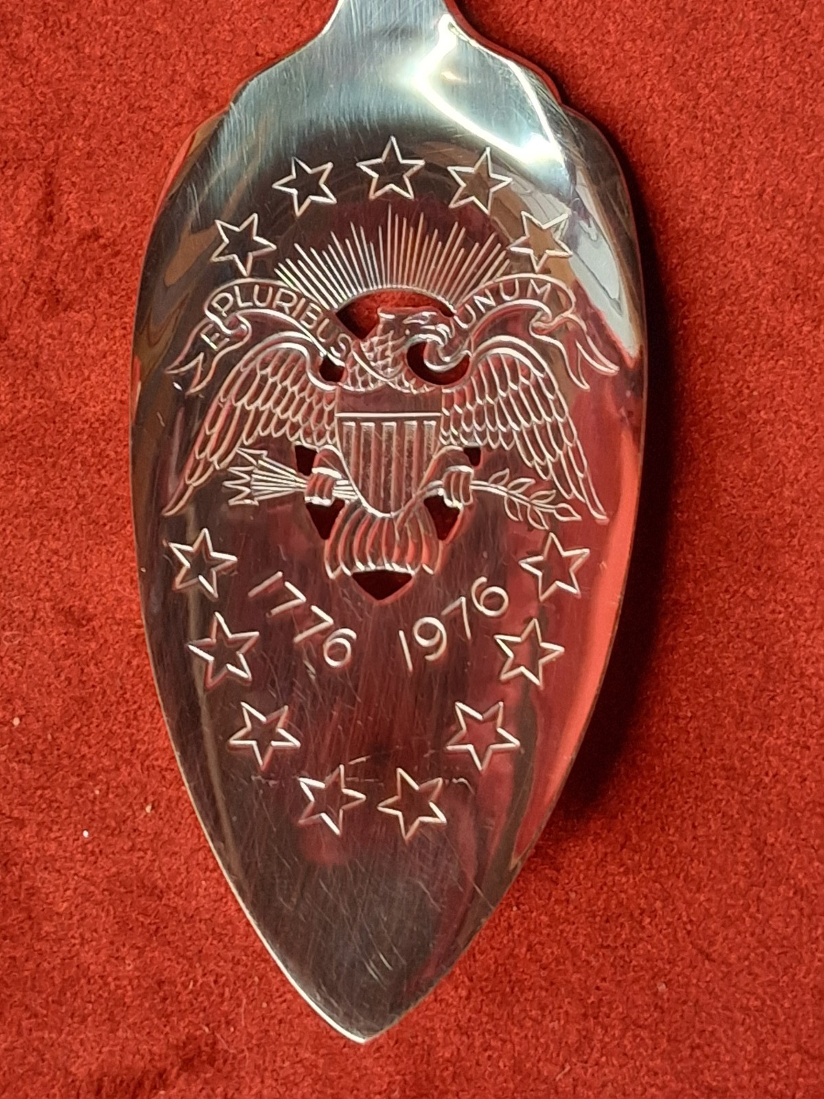 Vintage 1976 Bicentennial Silverplate Dessert Server Oneida 1881 Rogers Boxed