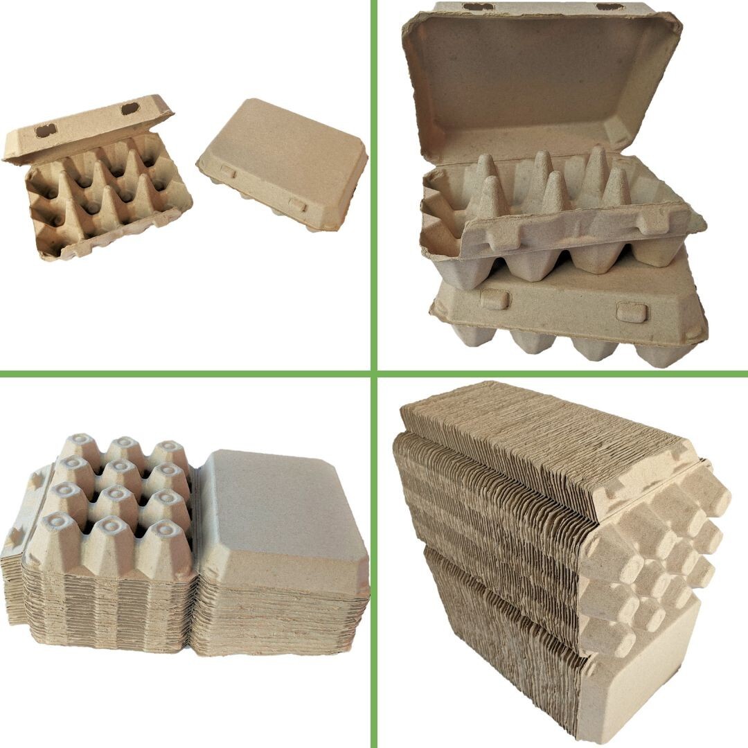 Henlay Vintage Blank Egg Cartons - Classic 3x4 Farmhouse Design - Recycled Paper