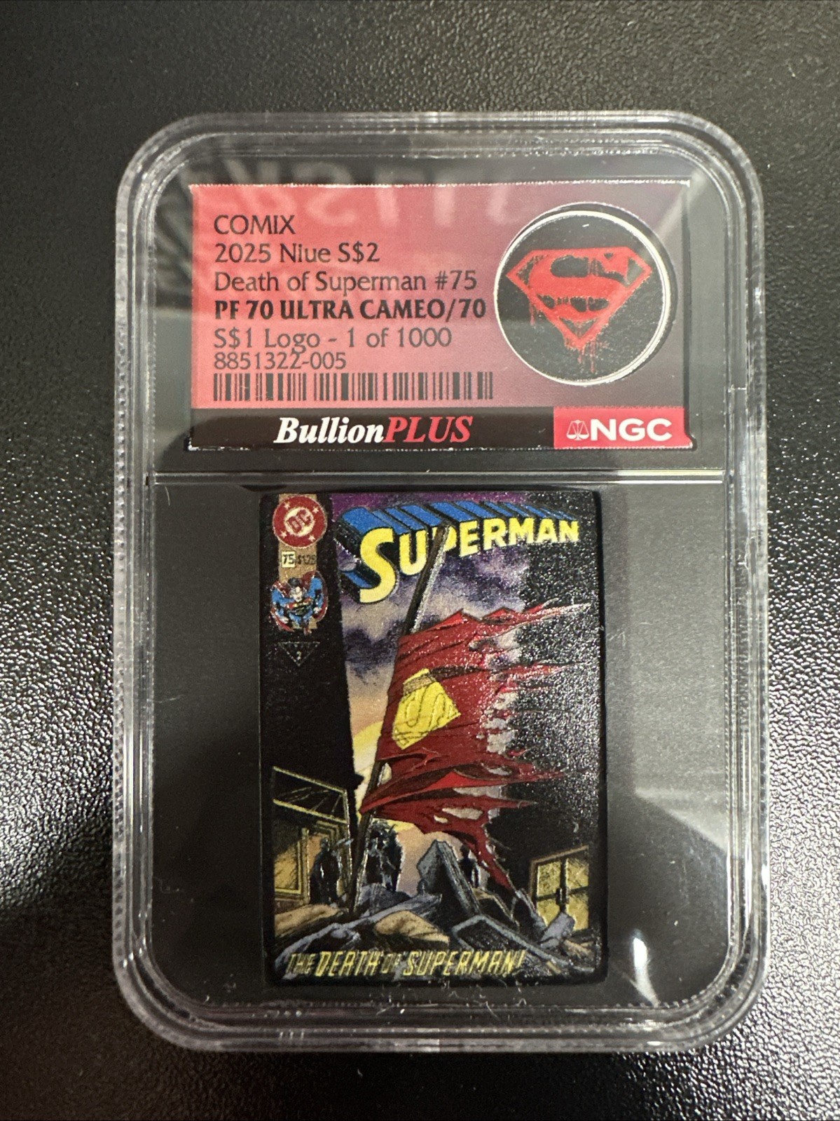 2025 Niue 1 oz Silver & 1/10th Silver Death of Superman NGC PF70/70 UC