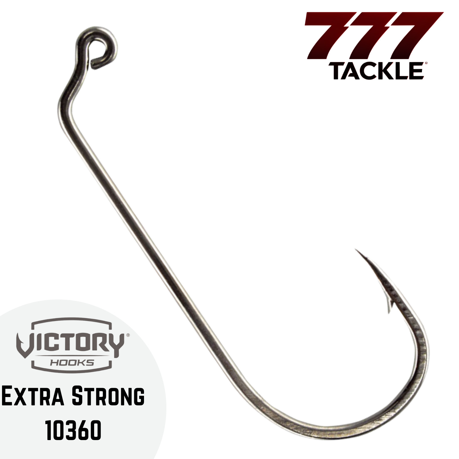 Victory Hooks 10360 60º Hook Extra Strong Inline Eye 25 50 or 100 Pack New