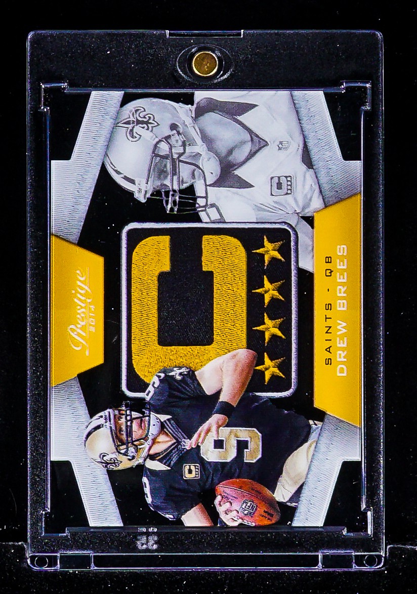 Drew Brees RARE CAPTAIN C DIE CUT CARD New Orleans Saints