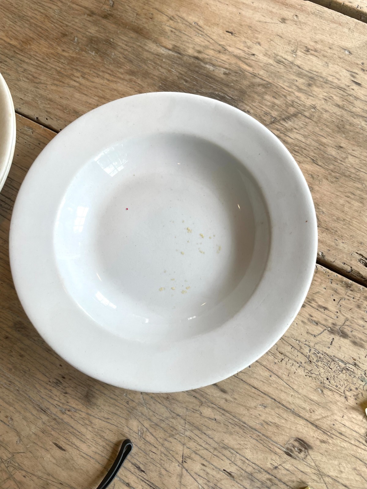 Rare Antique 1860s Mark “Meakin & Co.” White Ironstone Bowl/plate 9\