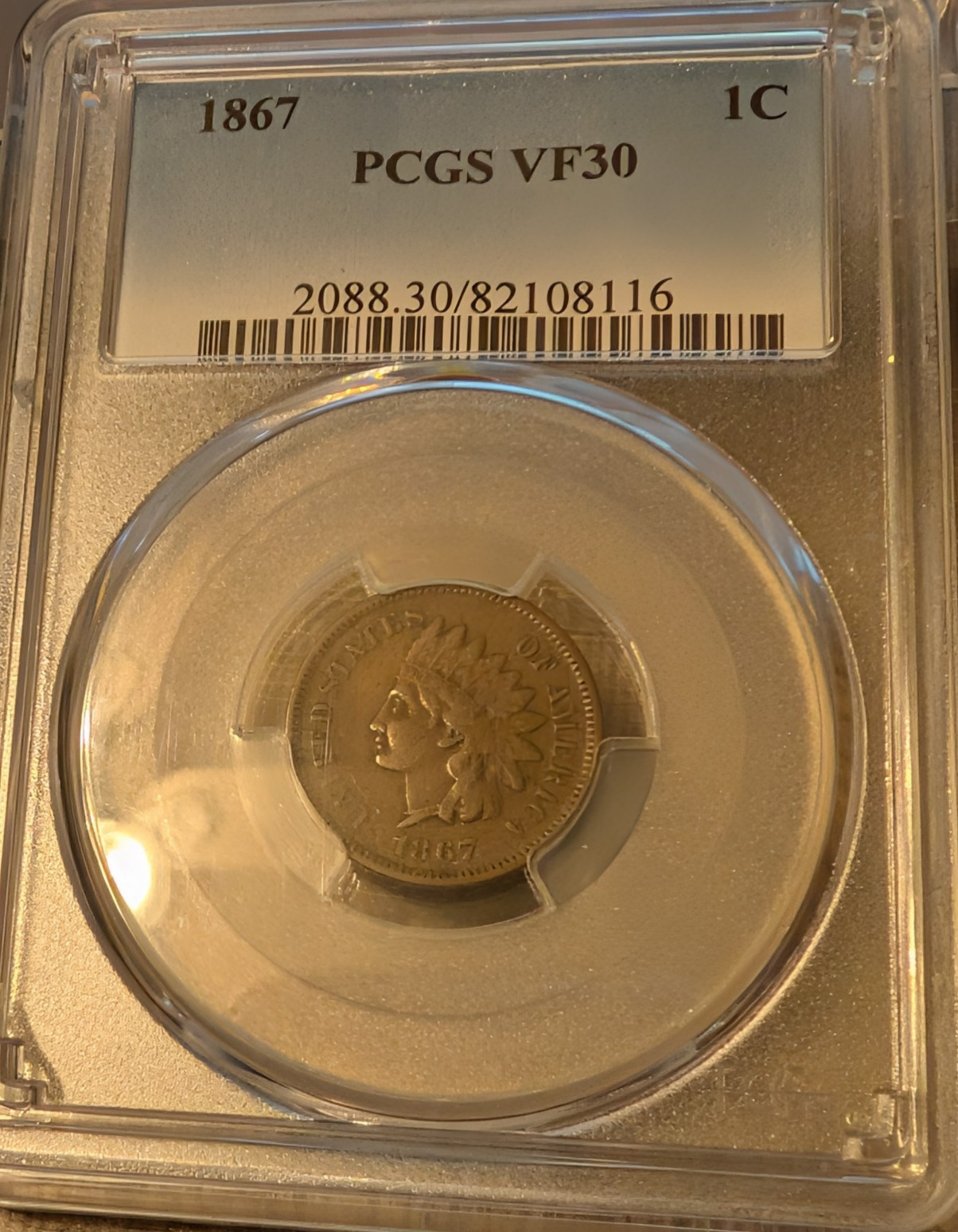 1867 Indian Head Cent PCGS VF30 VERY NICE MID GRADE EXAMPLE OF THIS BETTER DATE 1867 Indian Head Cent PCGS VF30 VERY NICE MID GRADE EXAMPLE OF THIS BETTER DATE
