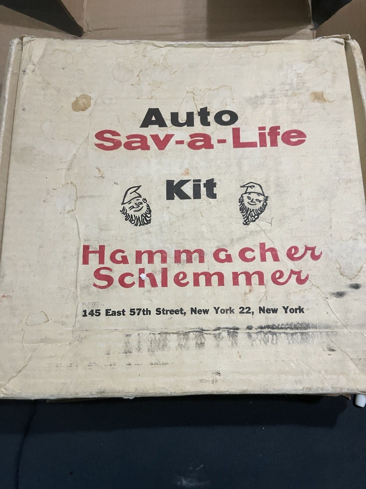 Rare Vintage Hammacher And Schlemmer Automobile Roadside Emergency Kit