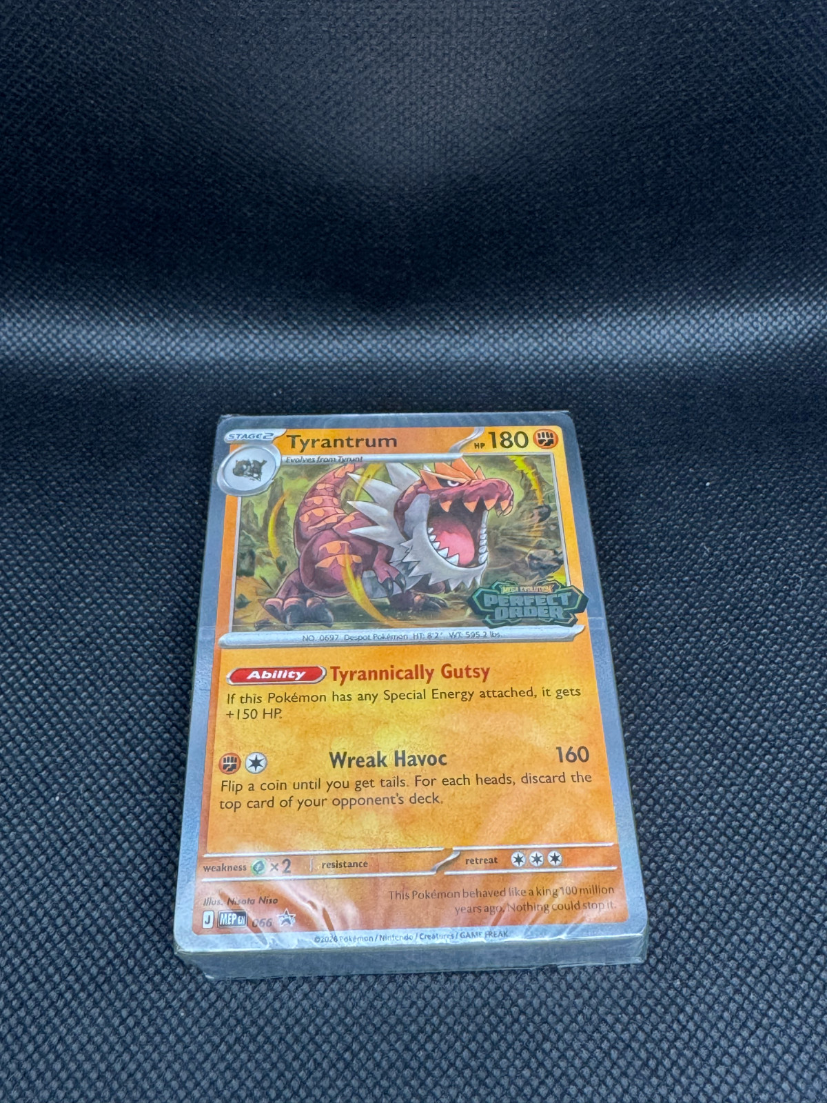 Pokemon TCG Perfect Order Tyrantrum MEP 066 Prerelease Sealed 40-Card Deck