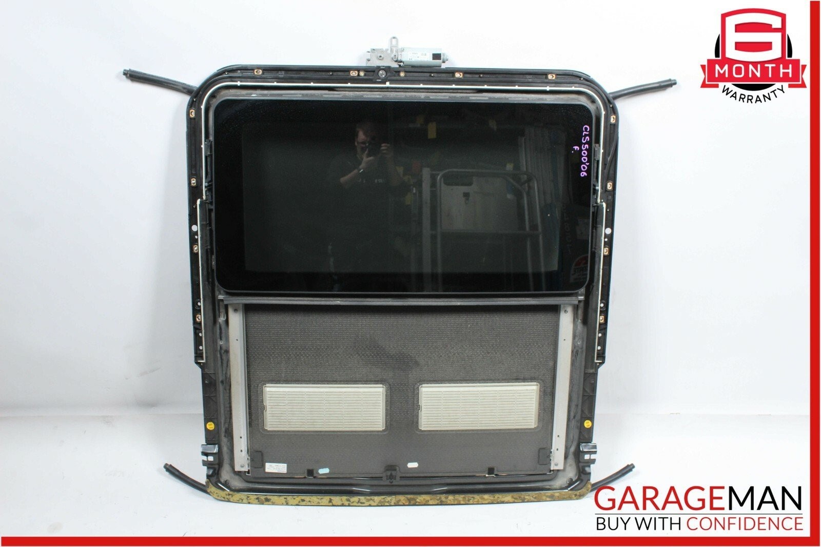 06-11 Mercedes W219 CLS500 Sunroof Sun Roof Panel Glass Frame Rail Assembly