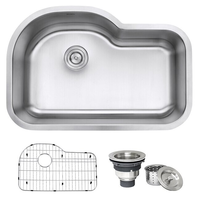 Ruvati Parmi Undermount Brushed Stainless Steel Single Bowl Kitchen Sinks Ruvati Parmi Undermount Brushed Stainless Steel Single Bowl Kitchen Sinks