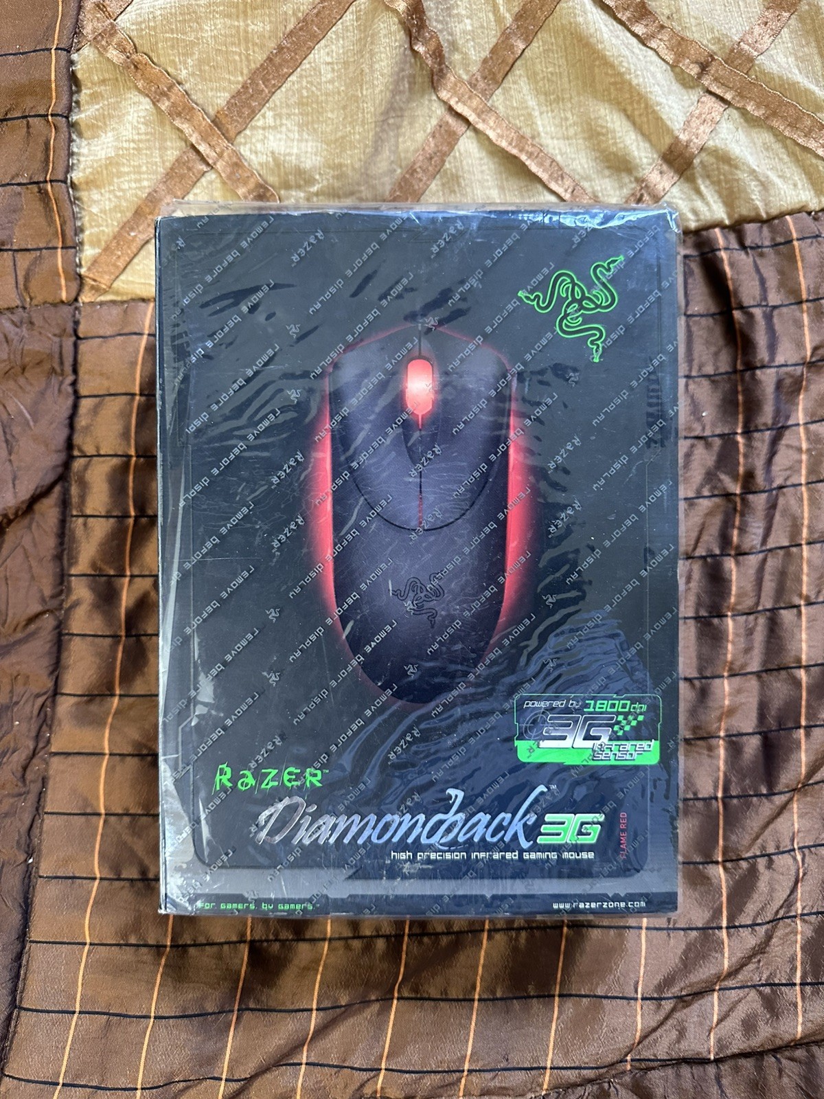 Vintage Razer Diamondback 3G 1800 DPI Flaming Red Gaming Mouse NEW