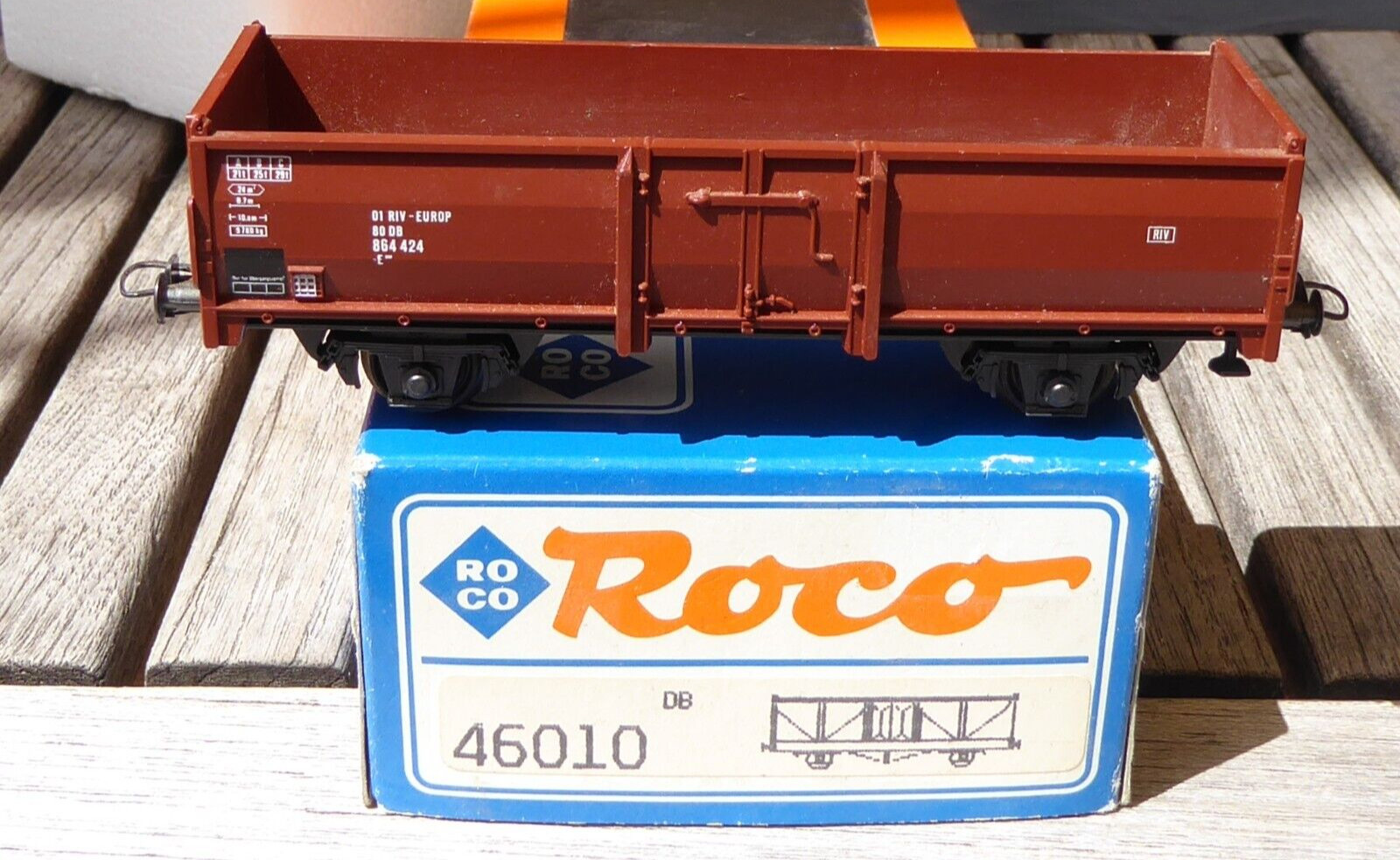 Roco 46010 H0 Open Freight Car E Of The DB Era 4 Well Preserved In OVP