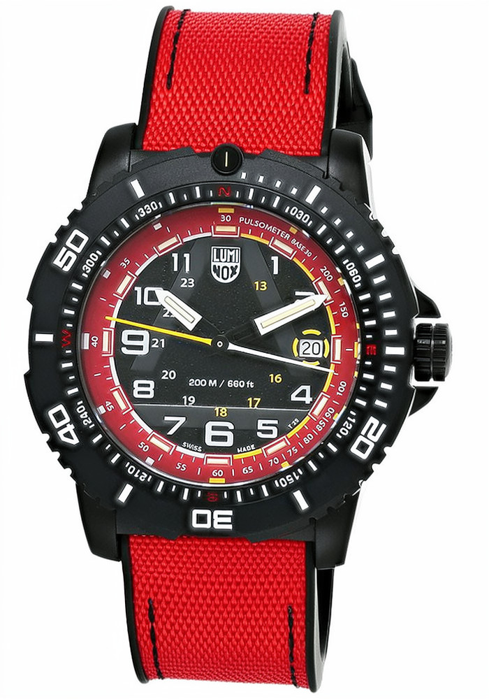 Luminox ICE-SAR 1080 Series Artic Quartz 46mm Red Rubber Men\'s Watch XL.1095