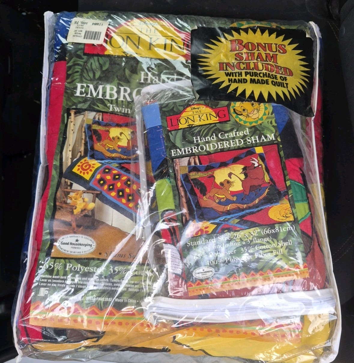 Vintage Disney Lion King Twin Reversible Bed Comforter And Sham Blanket Sealed