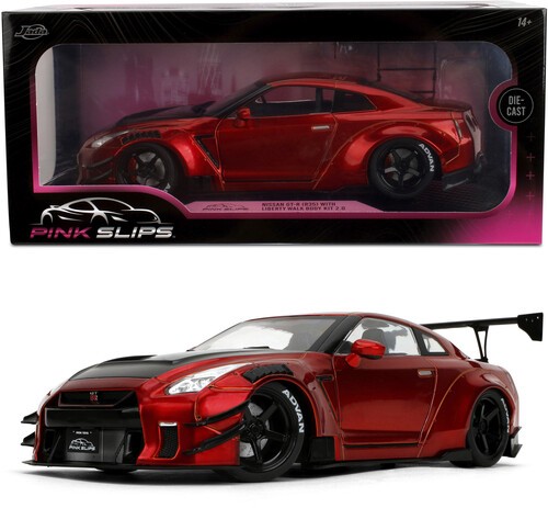 Pink Slips - 1:18 Nissan GT-R R35 Diecast Car (Candy Red) [New Toy] Toy Car